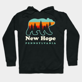 New Hope Pennsylvania Hiking Camping Bear Hoodie